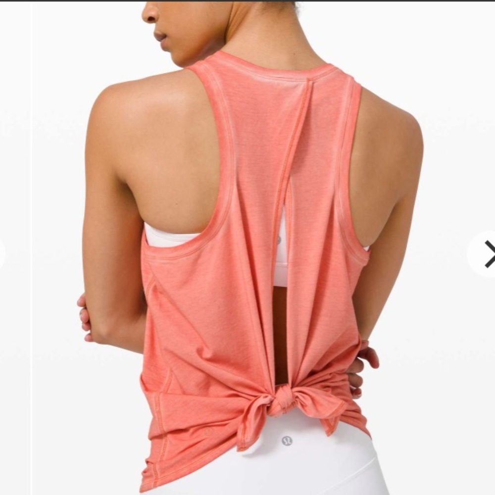 Lululemon All Tied Up Tank Top *Wash Sublimado Pigment Dye Coral 4